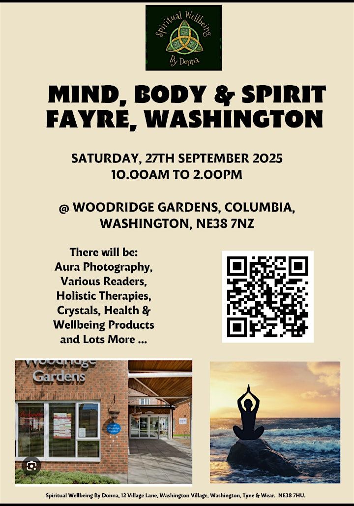 Mind, Body & Spirit Fayre - Washington, Tyne And Wear, 27 September | Event in Washington | AllEvents