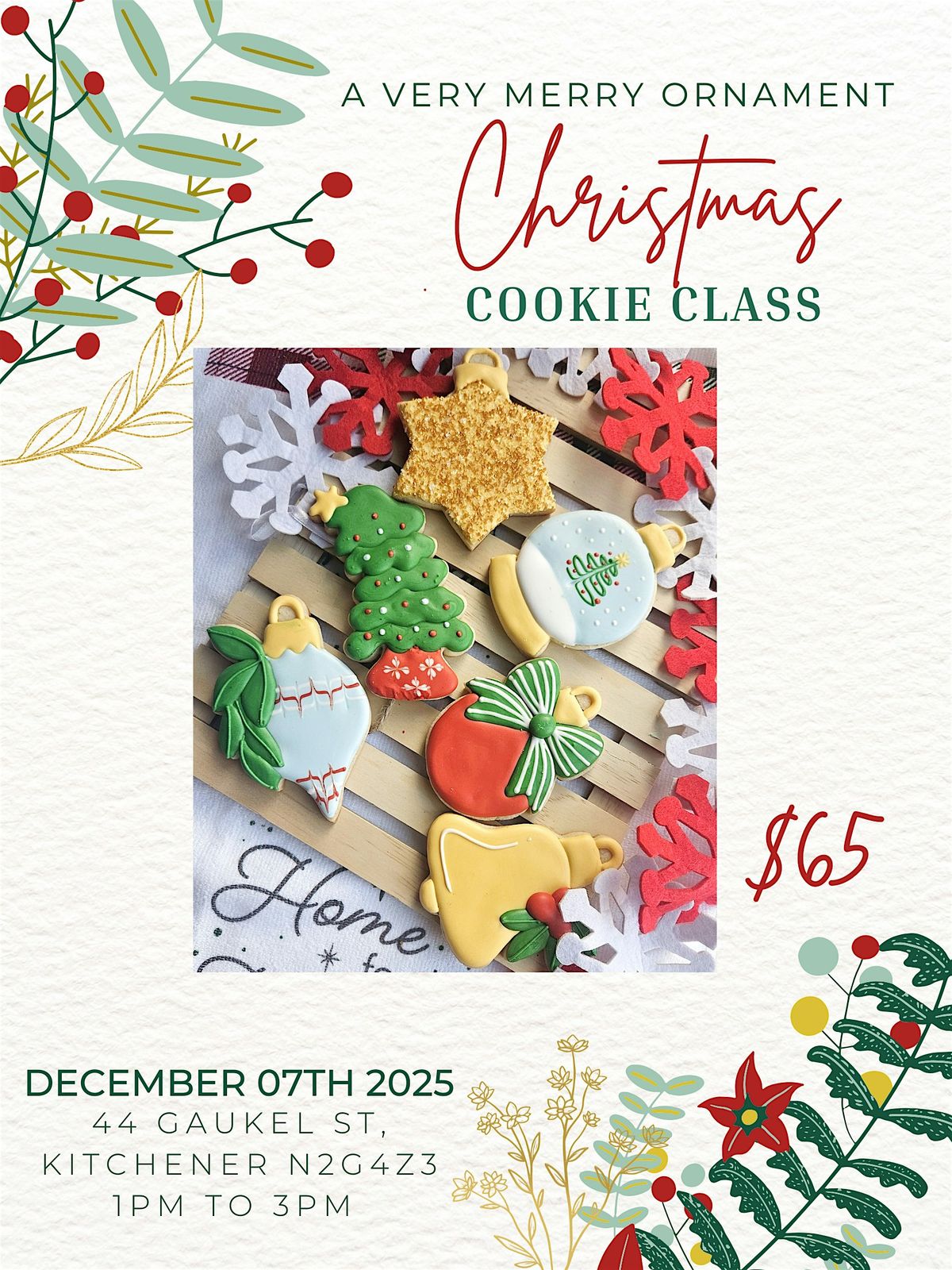 A Very Merry Ornament Cookie Class, 7 December | Event in Kitchener | AllEvents