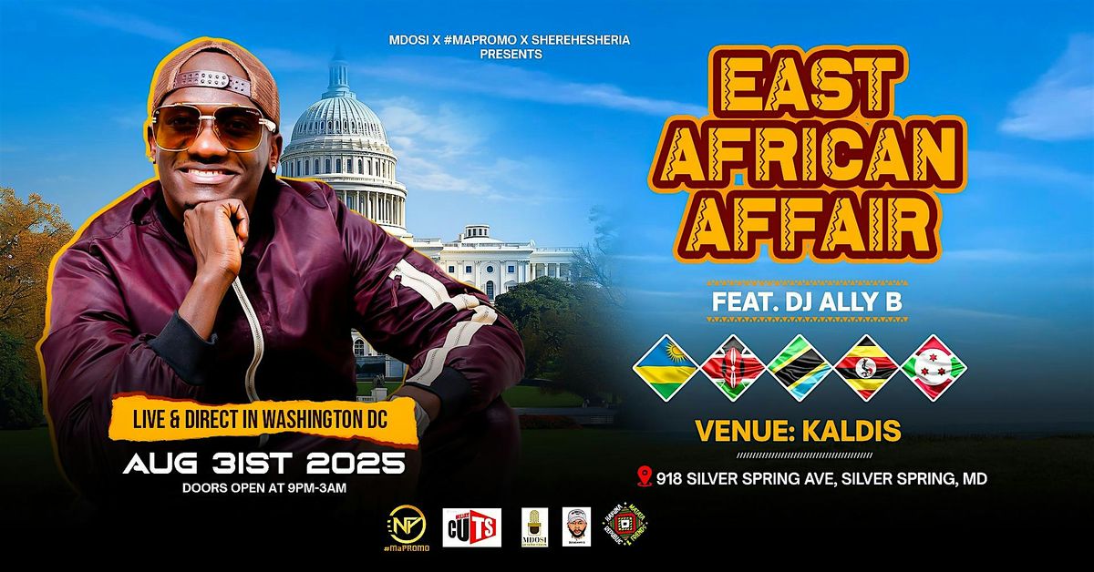 East African Affair Live With Ally B In Dc, 31 August | Event in Silver Spring | AllEvents