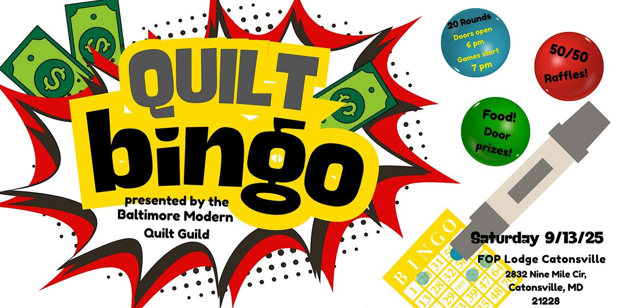 Baltimore Modern Quilt Guild Quilt Bingo Fundraiser, 13 September | Event in Catonsville | AllEvents