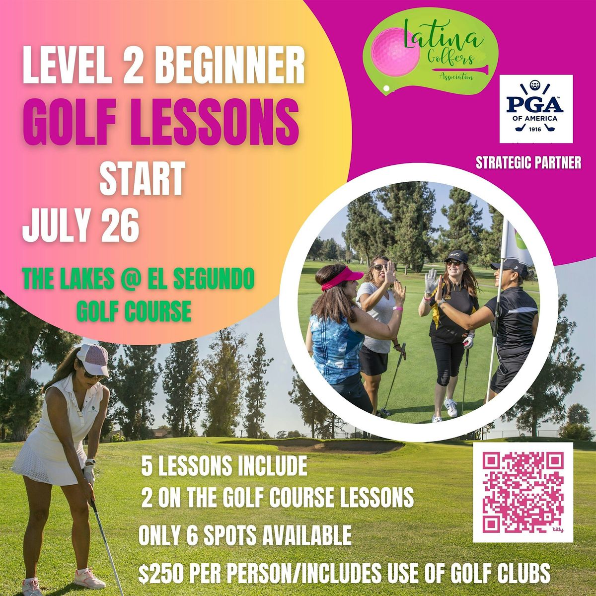Level 2 Beginner Golf Lessons with Latina Golfers - El Segundo, 26 July | Event in El Segundo | AllEvents