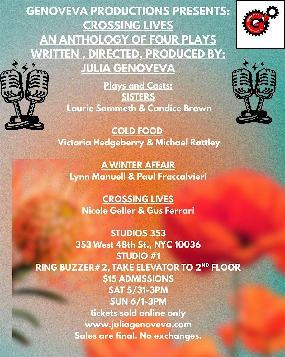 Genoveva Productions Presents: Crossing Lives: An Anthology of Four Plays, 31 May | Event in New York | AllEvents
