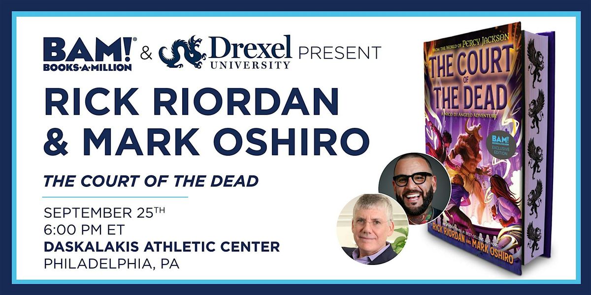 An Evening with Rick Riordan & Mark Oshiro, 25 September | Event in Philadelphia | AllEvents
