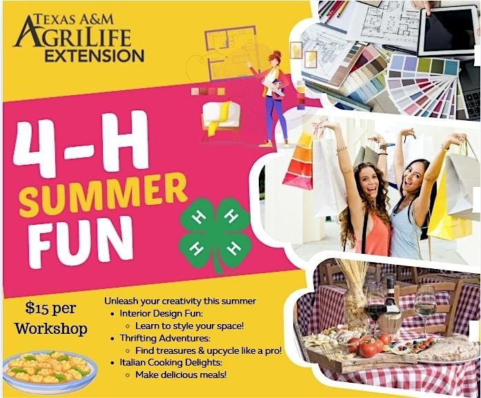 4H Summer Camp - Thrifting 2025, 16 July | Event in Angleton | AllEvents