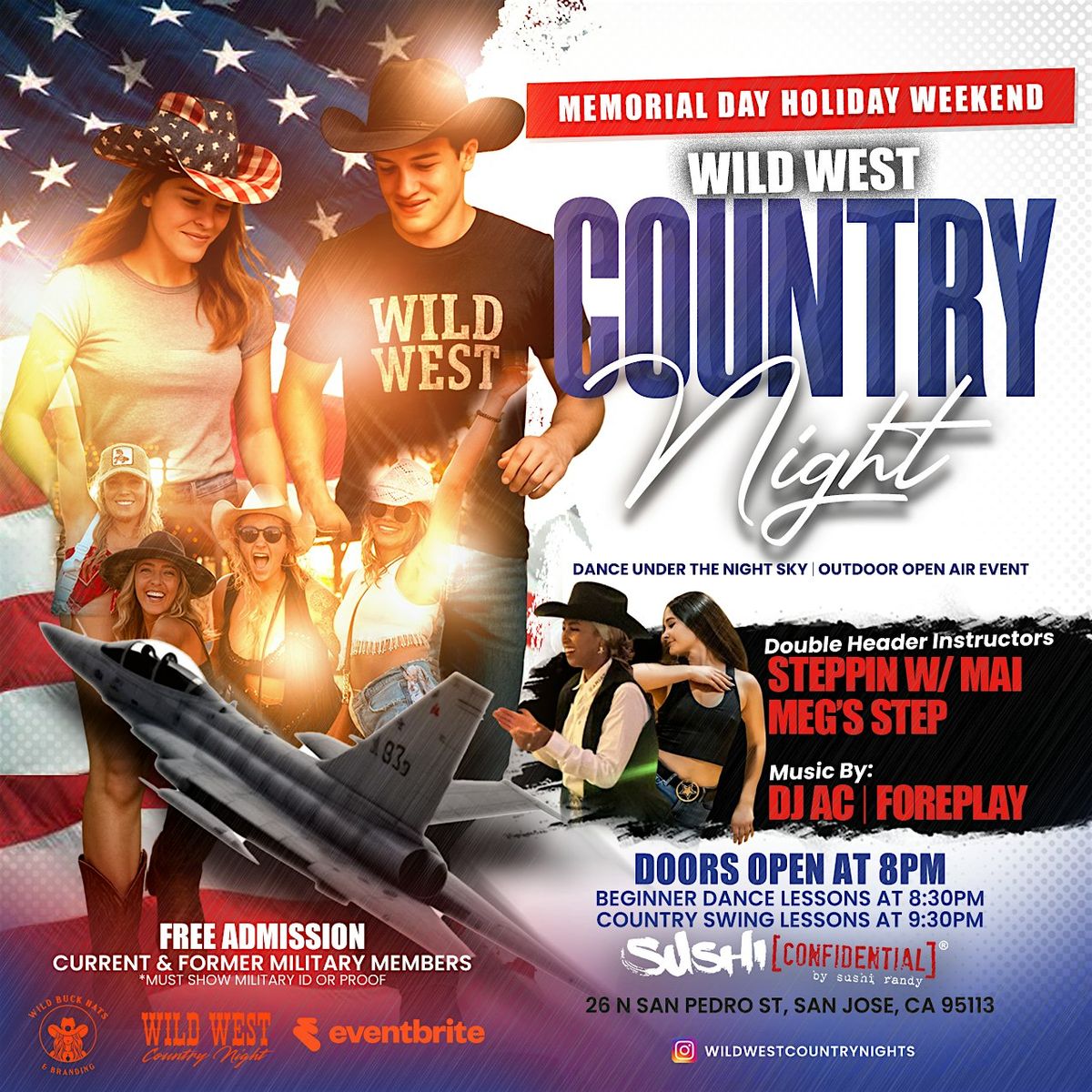 WILD WEST COUNTRY NIGHT - MAY EDITION - OUTDOOR EVENT W/DJ AC, 23 May | Event in San Jose | AllEvents