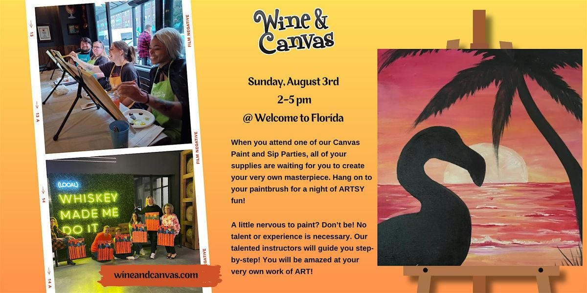 Cape Coral Paint and Sip – Flamingo Sunset, 3 August | Event in Cape Coral | AllEvents