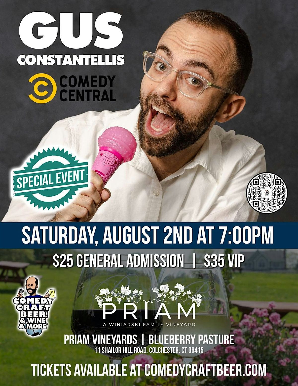 Gus Constantellis at Priam Vineyards, 2 August | Event in Colchester | AllEvents