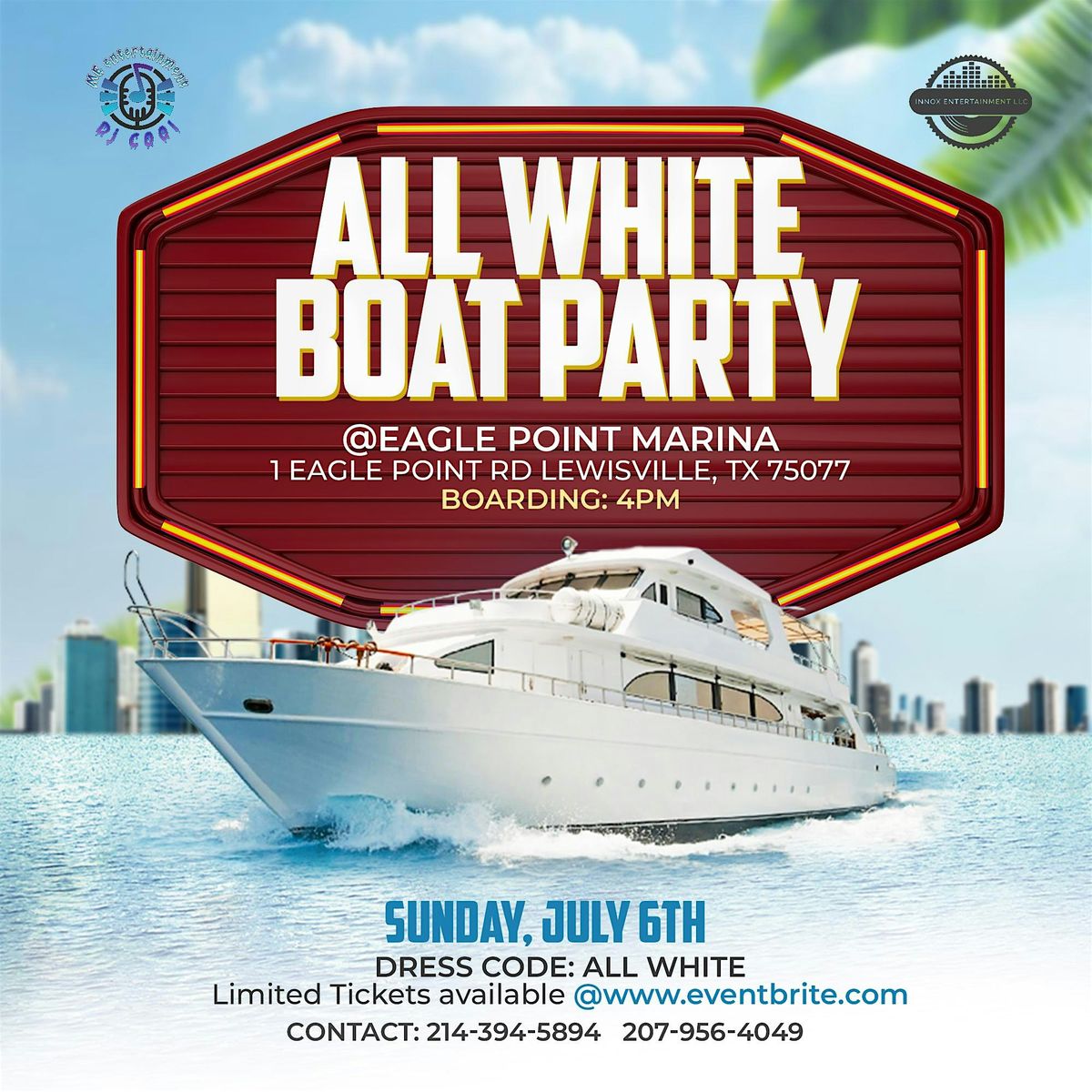 All white boat party, 6 July | Event in Lewisville | AllEvents