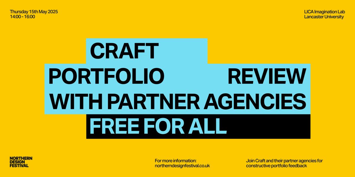 Craft Portfolio Review, 15 May | Event in Bailrigg | AllEvents