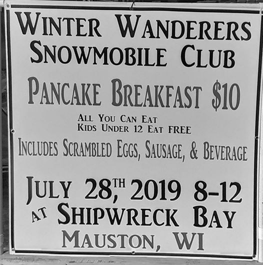 Pancake Breakfast Shipwreck Bay July 28th At Shipwreck Bay Mauston