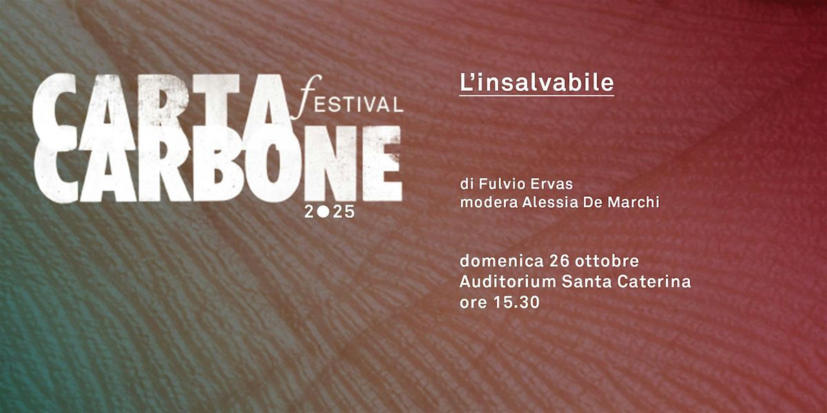 Fulvio Ervas - L'insalvabile, 26 October | Event in Treviso | AllEvents