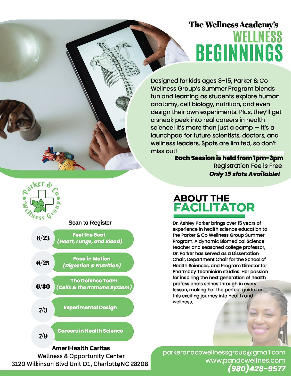 The Wellness Academy for Youth: Experimental Design, 3 July | Event in Charlotte | AllEvents