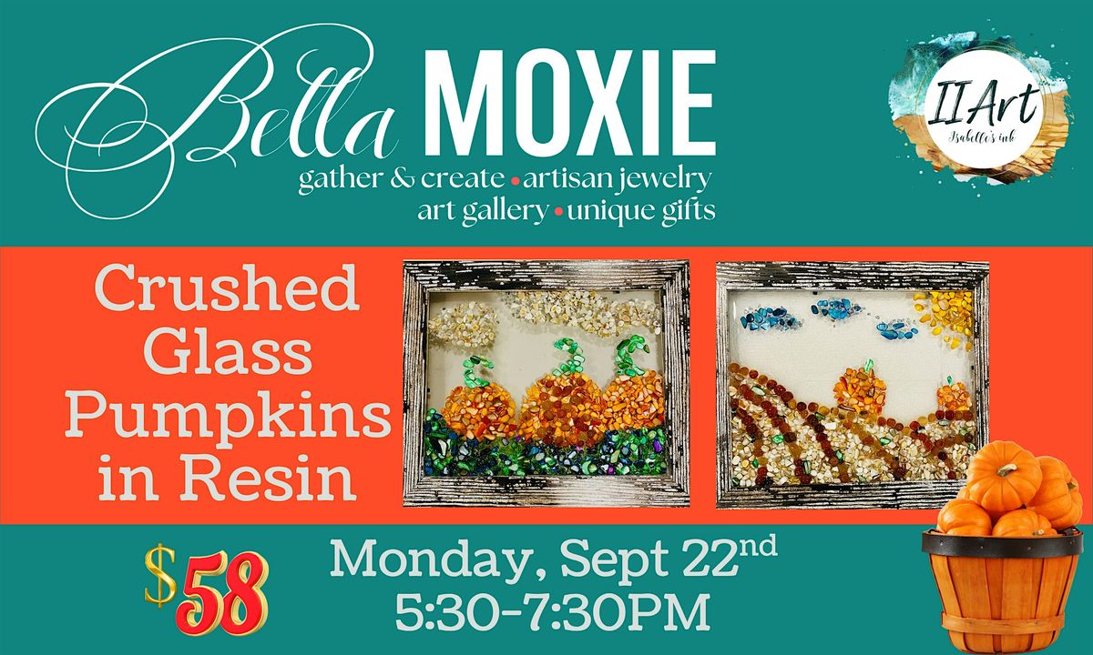 Crushed Glass Pumpkins & Resin (Waves Welcome to Create), 22 September | Event in Medina | AllEvents