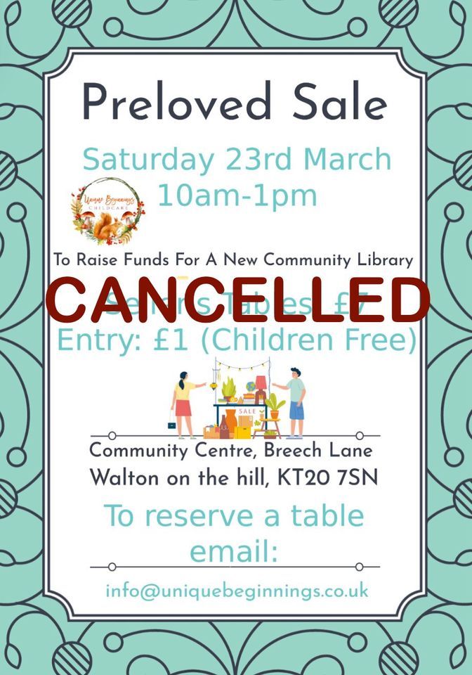 Preloved Sale Walton on the hill, Breech Lane, Walton on the hill