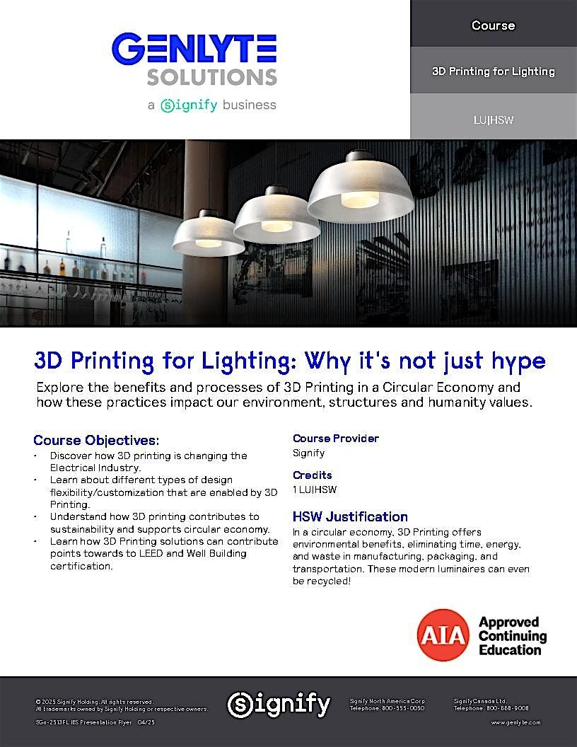 3D Printing for Lighting: Why it's not just hype, 21 May | Event in Columbus | AllEvents