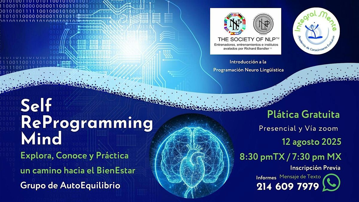 Self ReProgramming Mind:  Grupo de AutoEquilibrio /  presencial, 12 August | Event in Dallas | AllEvents
