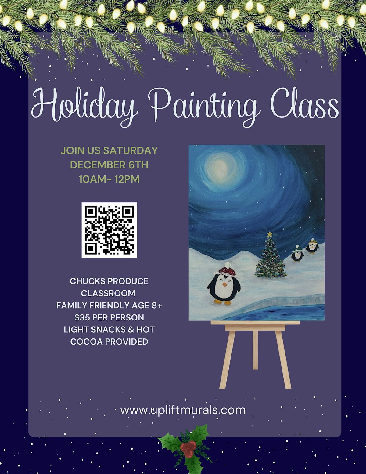 Happy Penguin Painting Class at Chucks Produce (10am), 6 December | Event in Vancouver | AllEvents