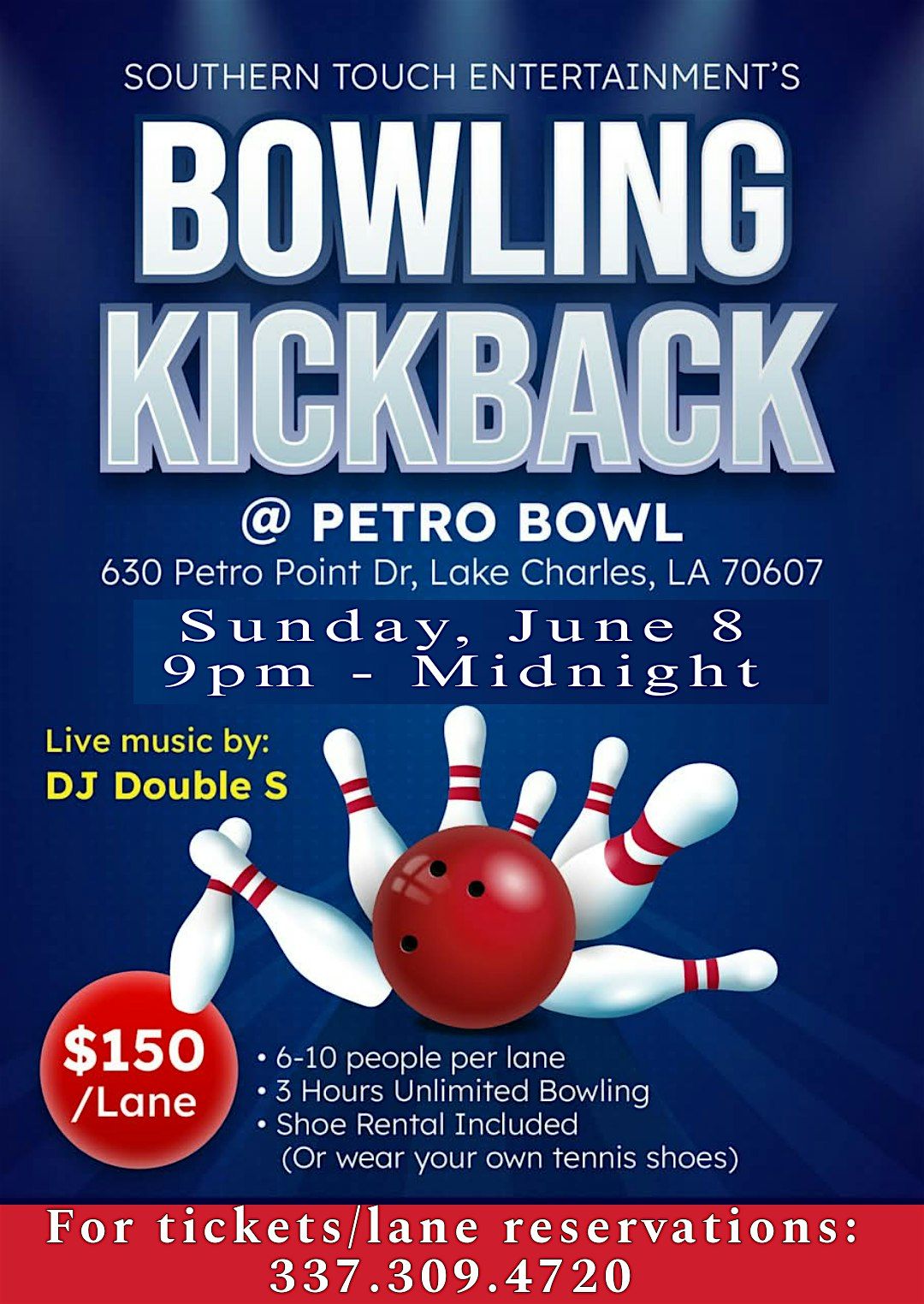 Bowling Kickback, 8 June | Event in Lake Charles | AllEvents