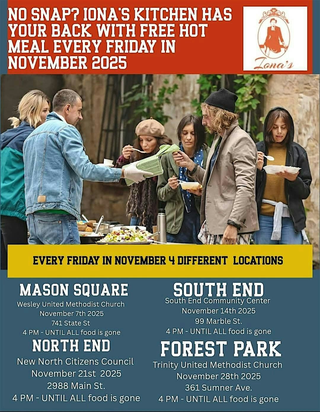 FREE MEAL FRIDAYS presented by IONA'S KITCHEN | Event in Springfield | AllEvents