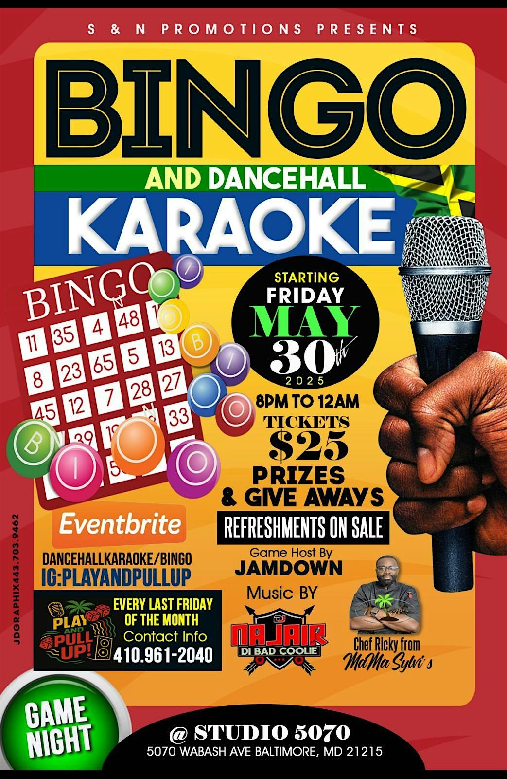 Play & PullUp Bingo anf Dancehall Karaoke Edition, 30 May | Event in Baltimore | AllEvents