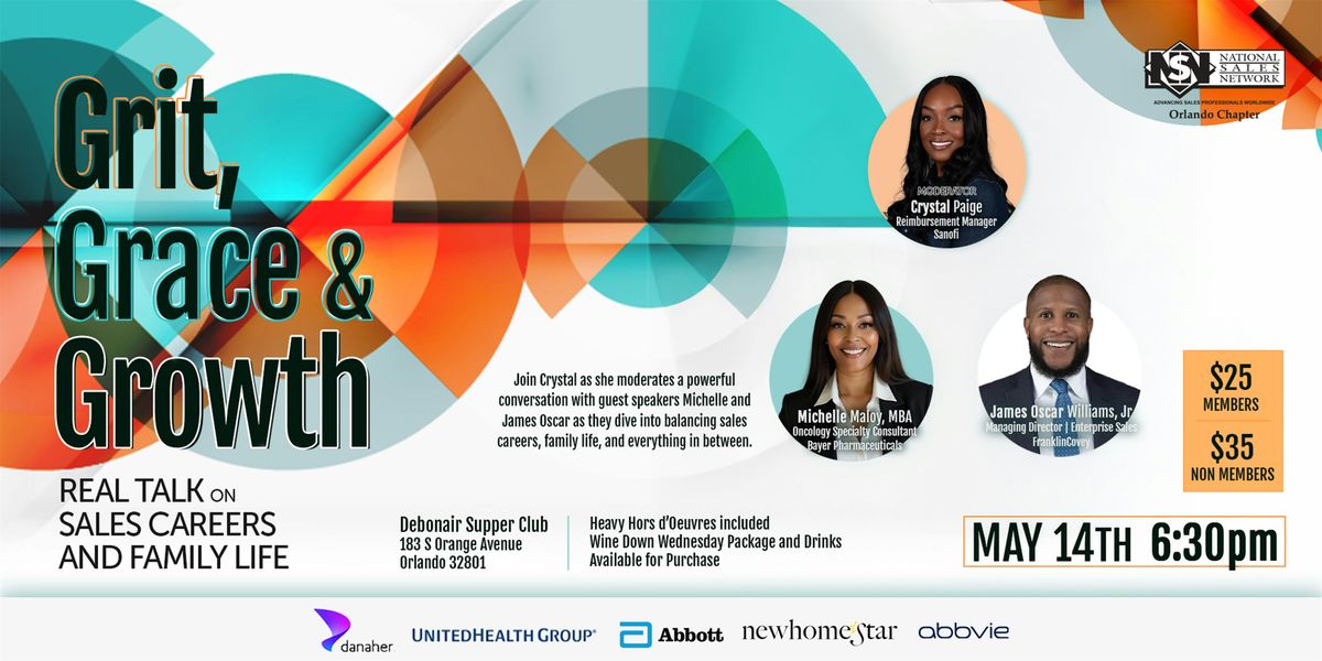 Grit, Grace, and Growth Real Talk on Sales Careers and Family Life, 14 May | Event in Orlando | AllEvents