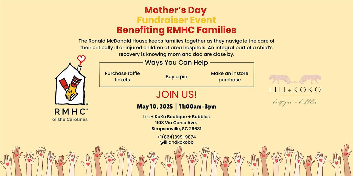 Mother's Day Luncheon Benefitting Ronald McDonald House, 9 June | Event in Simpsonville | AllEvents