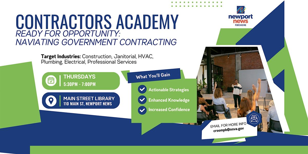 READY FOR OPPORTUNITY: NAVIGATING GOVERNMENT CONTRACTING, 25 September | Event in Newport News | AllEvents