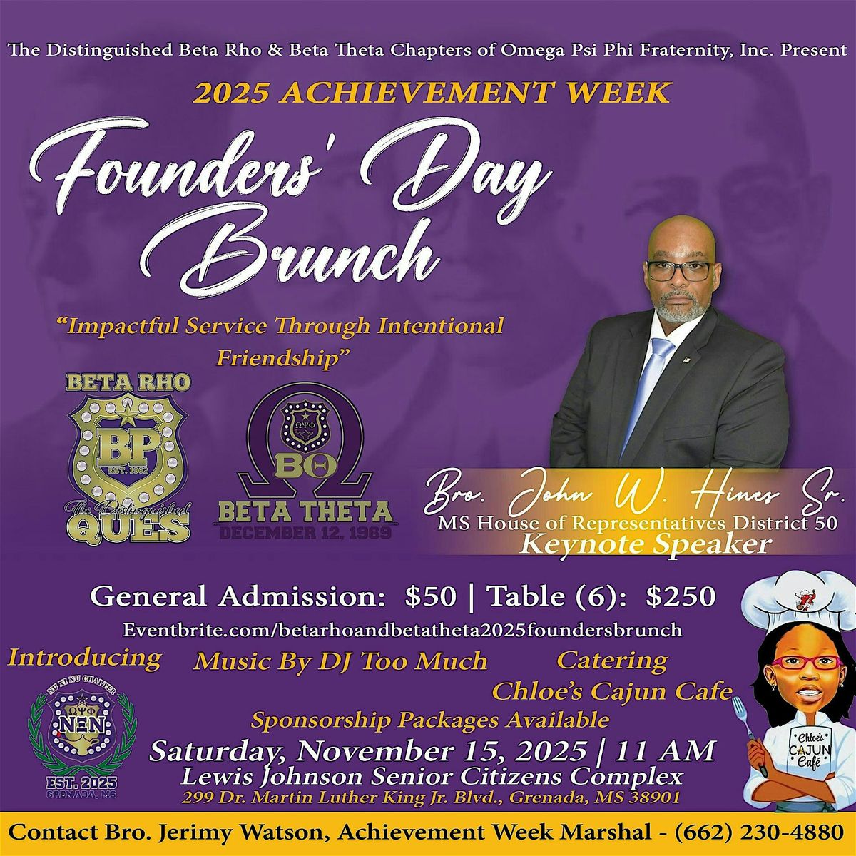Beta Rho and Beta Theta 2025 Founders' Brunch, 15 November | Event in Grenada | AllEvents