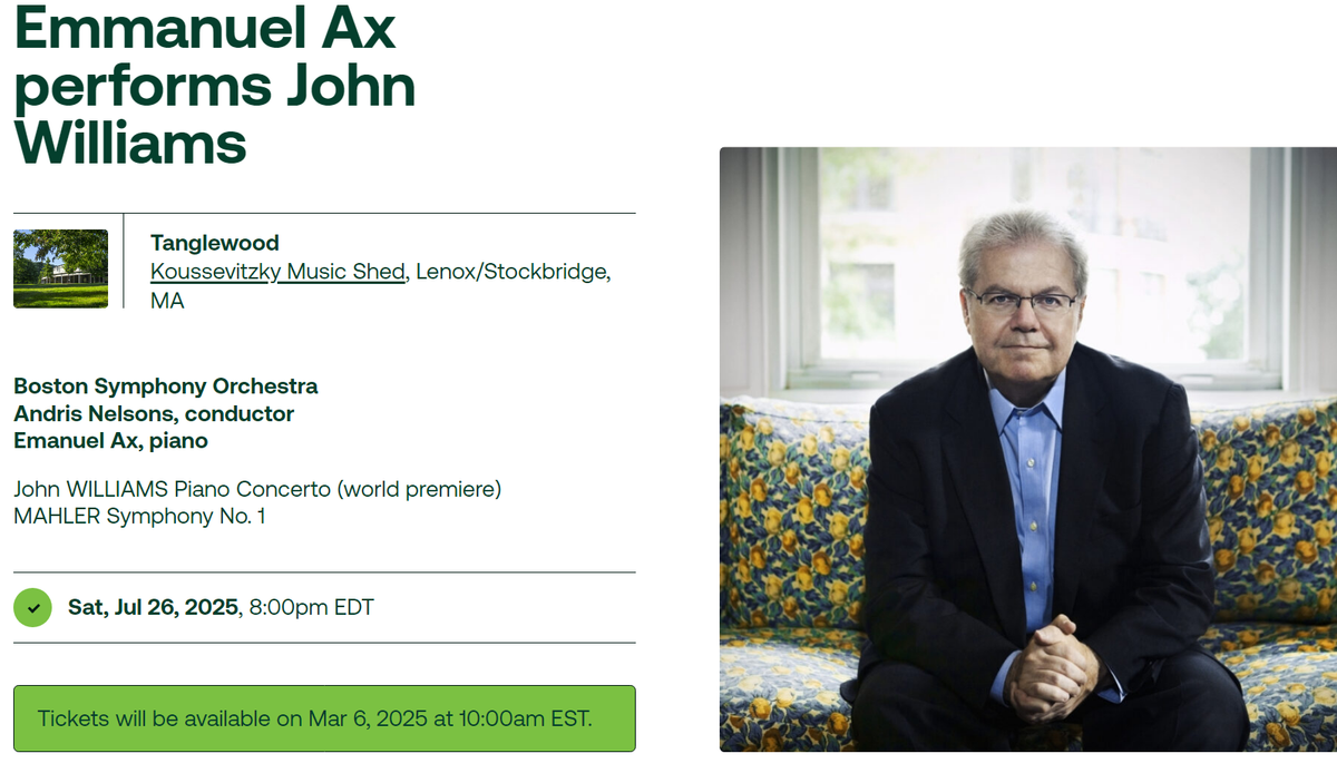 Emanuel Ax - Lenox, 3 August | Event in Lenox | AllEvents