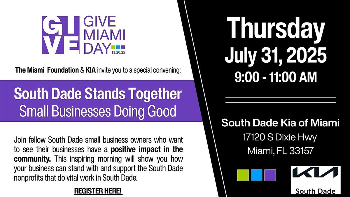 South Dade Stands Together - Small Business Doing Good, 31 July | Event in Miami | AllEvents