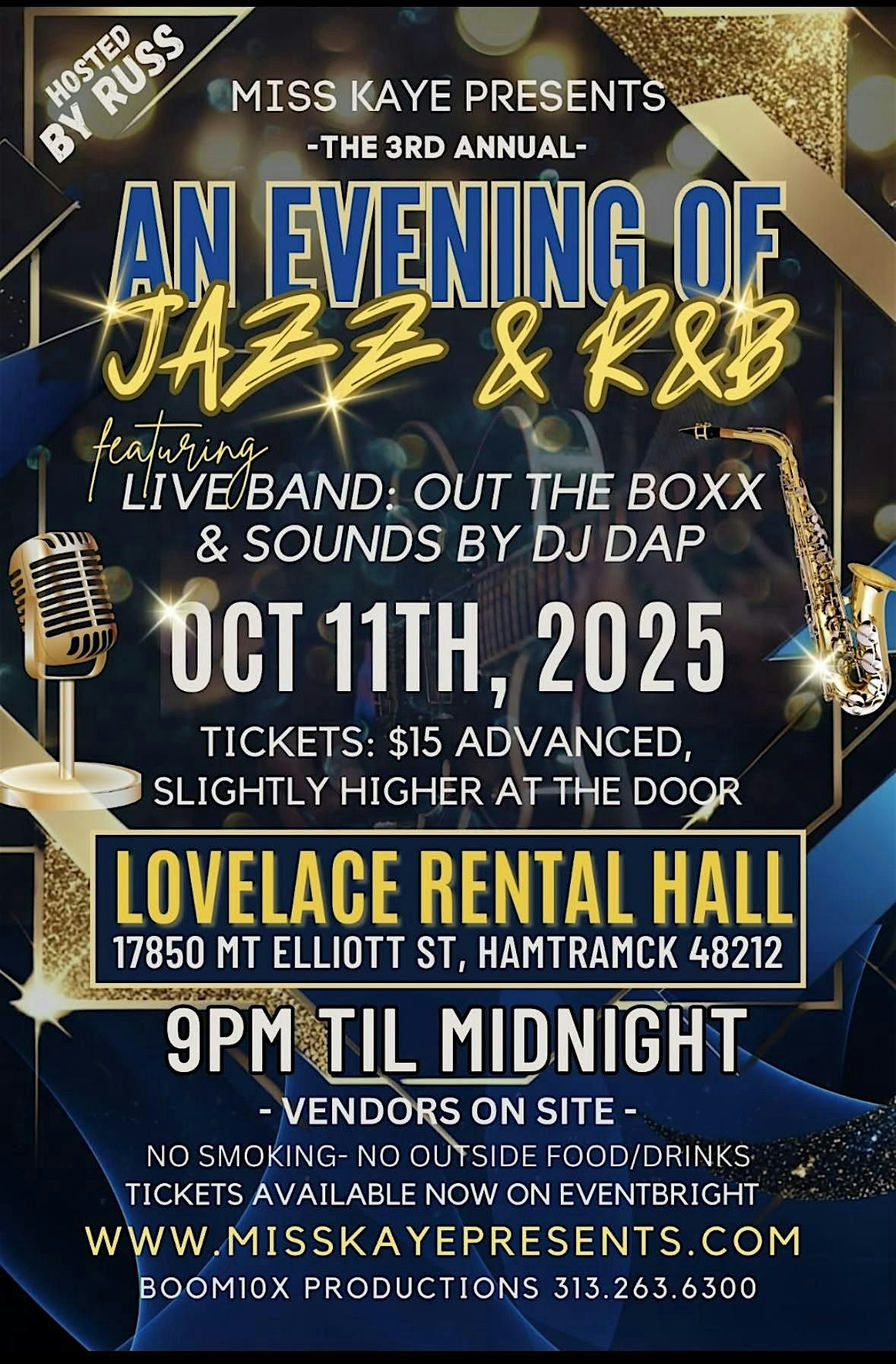 Miss Kaye Presents 3rd Annual An Evening of Jazz and R&B, 11 October | Event in Hamtramck | AllEvents