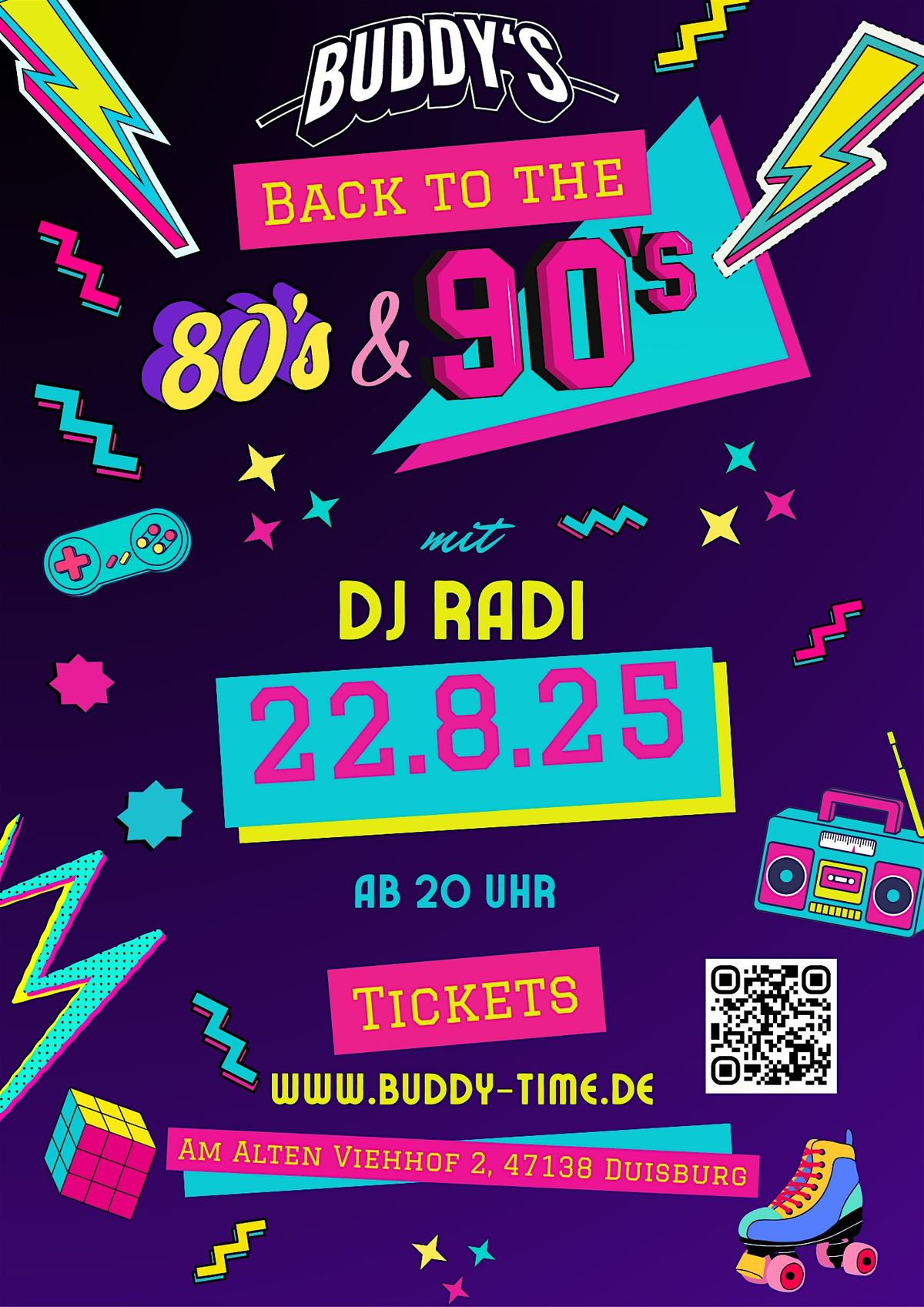 Back to the 80s & 90s – Die Kultparty in Duisburg!, 22 August | Event in Duisburg | AllEvents