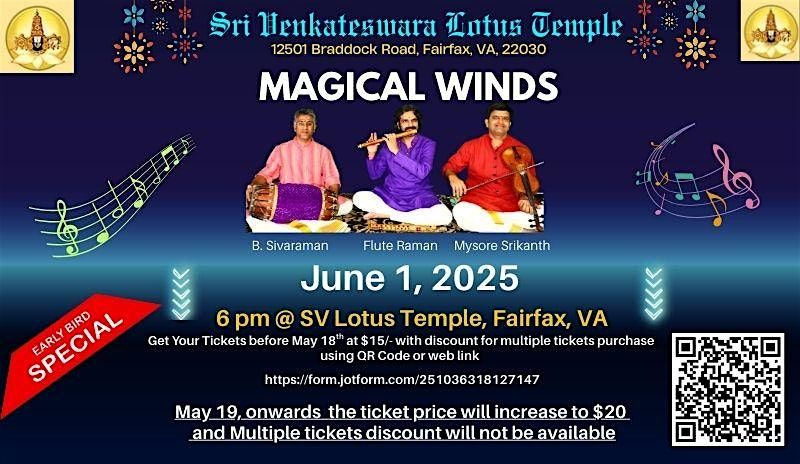 Flute concert by VK raman, 1 June | Event in Fairfax | AllEvents