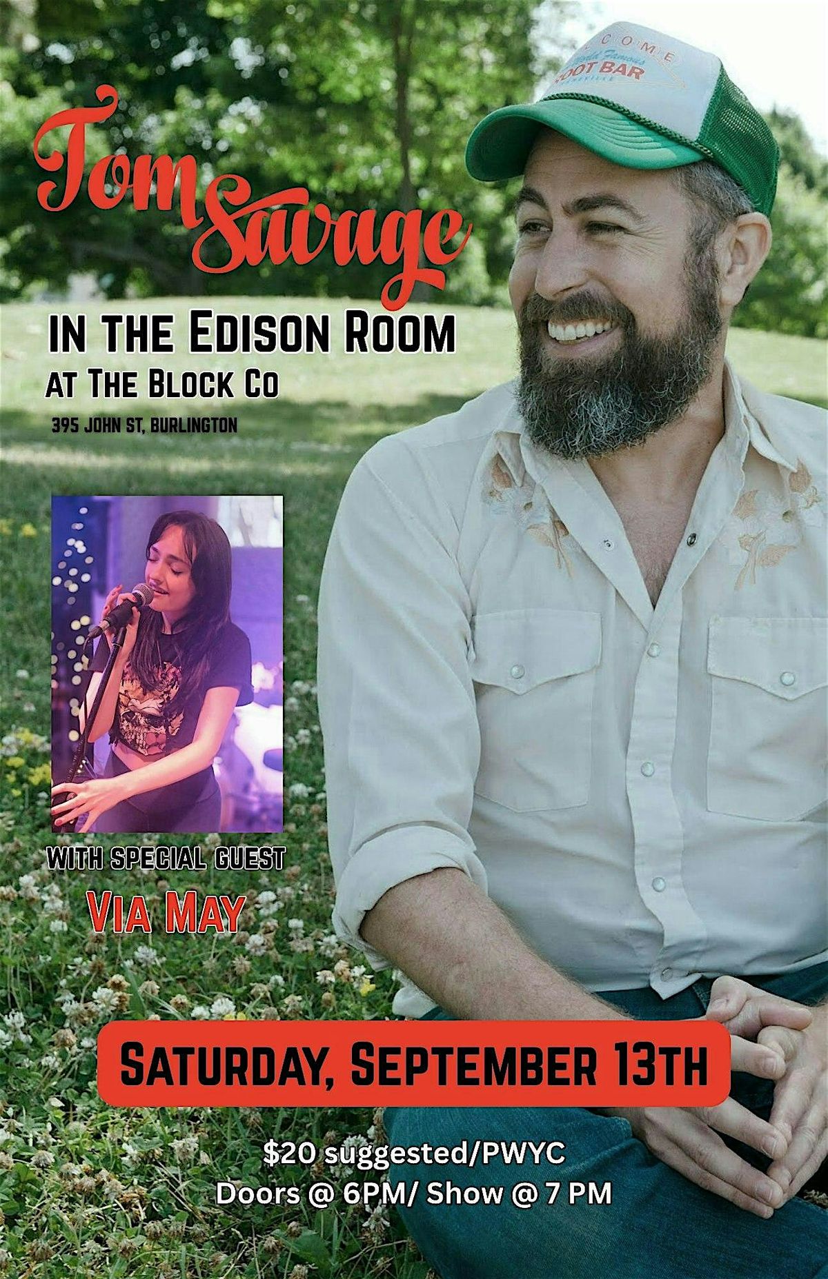 Tom Savage -  Live in the Edison Room, 13 September | Event in Burlington | AllEvents