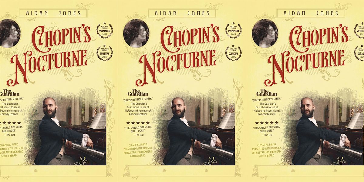 Aidan Jones: Chopin's Nocturne • stand up comedy in English, 24 January | Event in Barcelona | AllEvents
