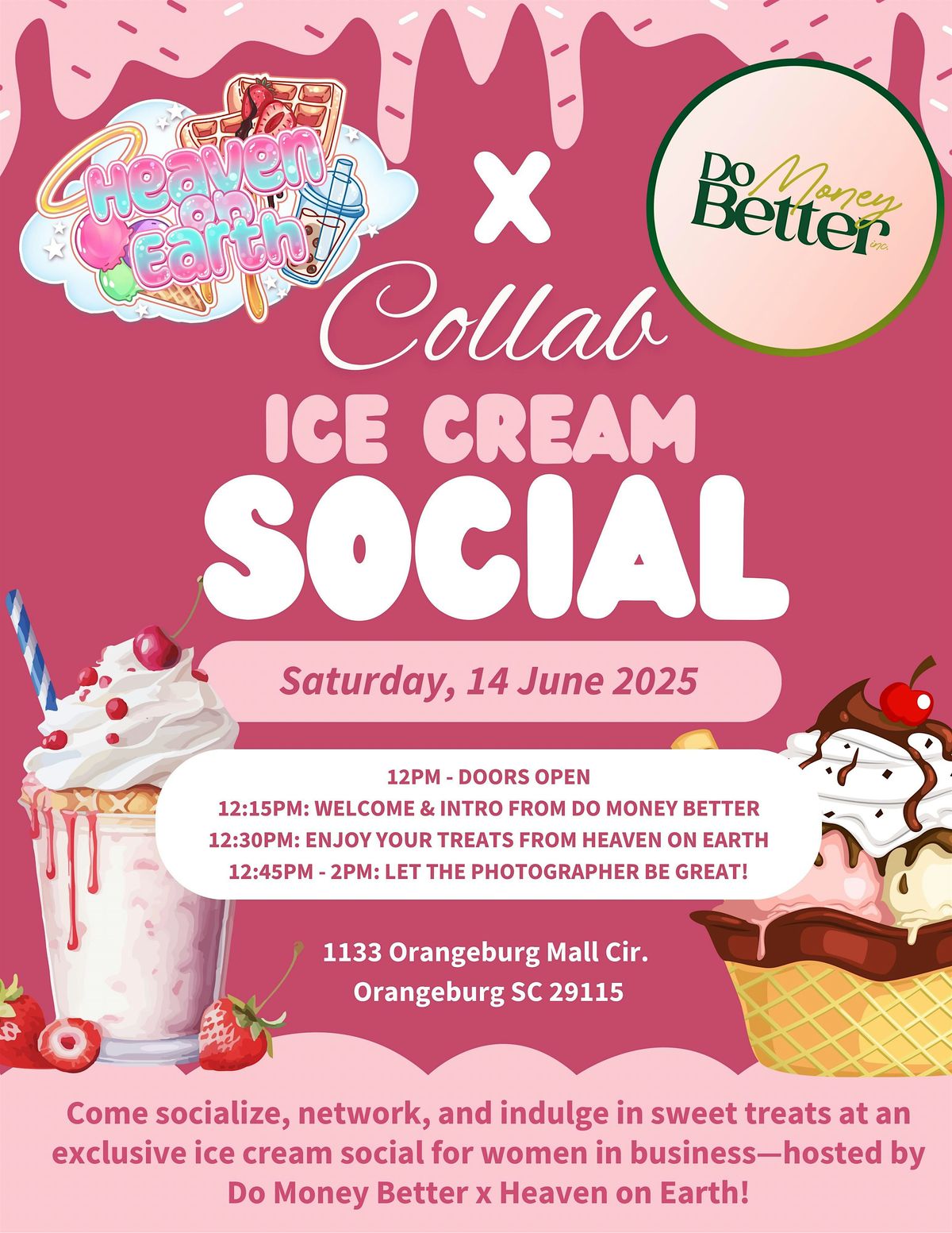 Money & Marketing Ice Cream Social, 14 June | Event in Orangeburg | AllEvents