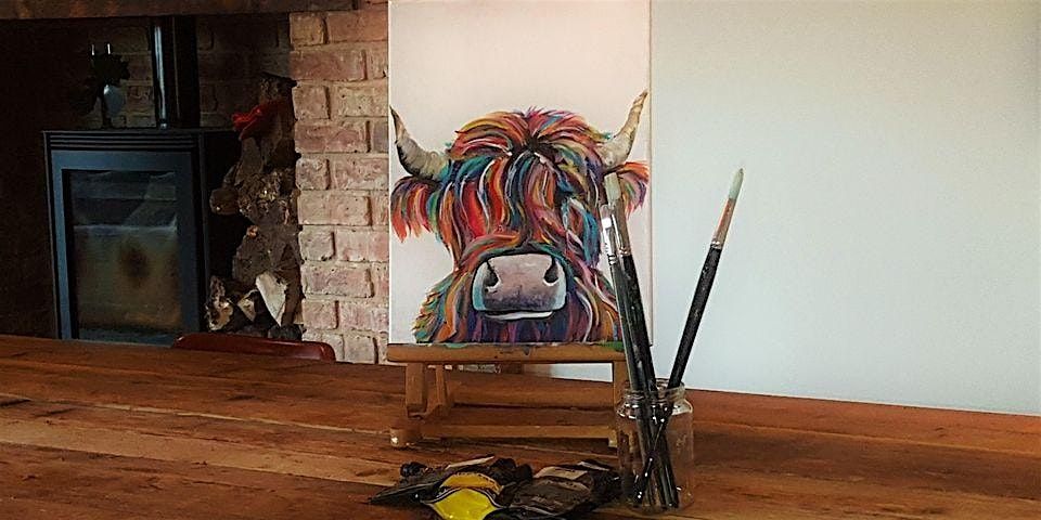 Painting at the farm 'Highland Cow' & Animal encounter, Doncaster, 12 July | Event in Doncaster | AllEvents