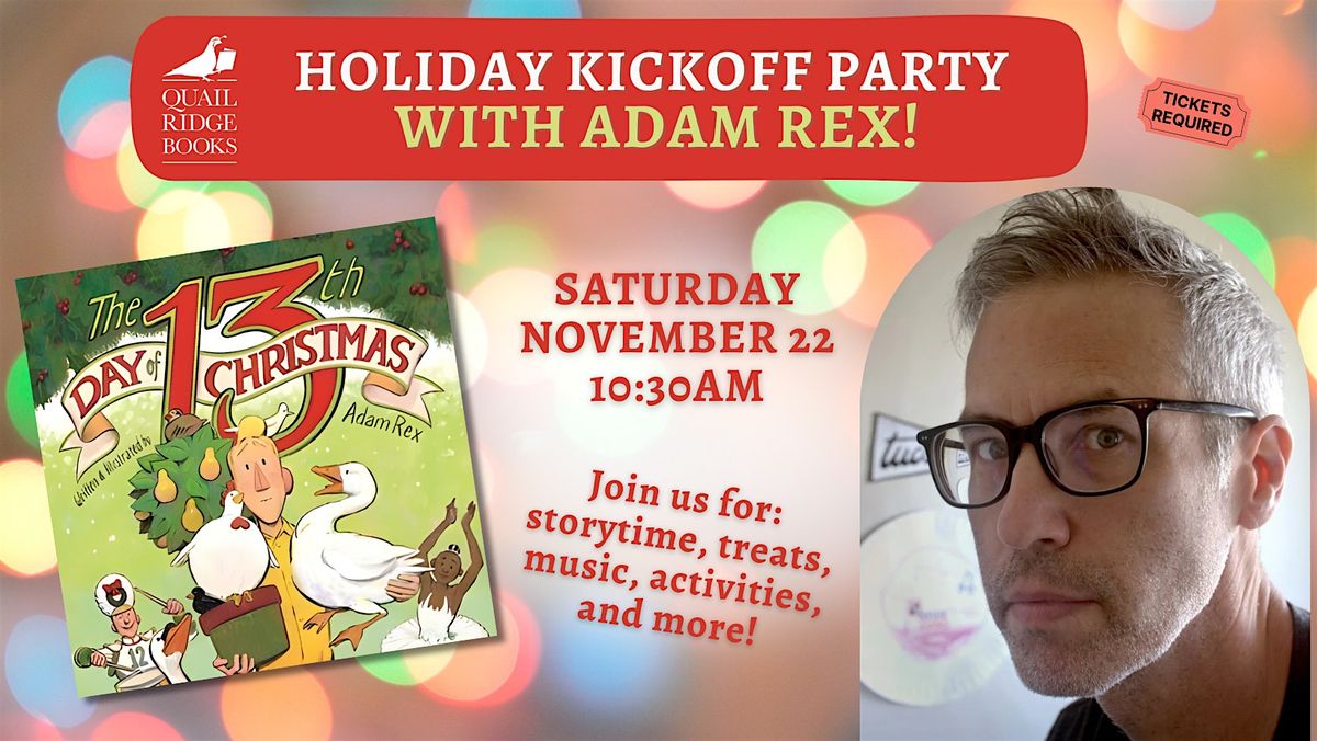 Holiday Kickoff Party With Adam Rex!, 22 November | Event in Raleigh | AllEvents