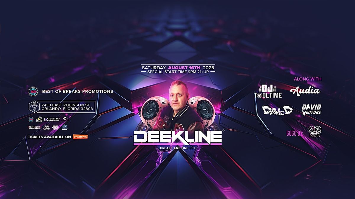 Best of Breaks Presents :: DEEKLINE (Breaks + DNB Set) + More at Iron Cow, 16 August | Event in Orlando | AllEvents