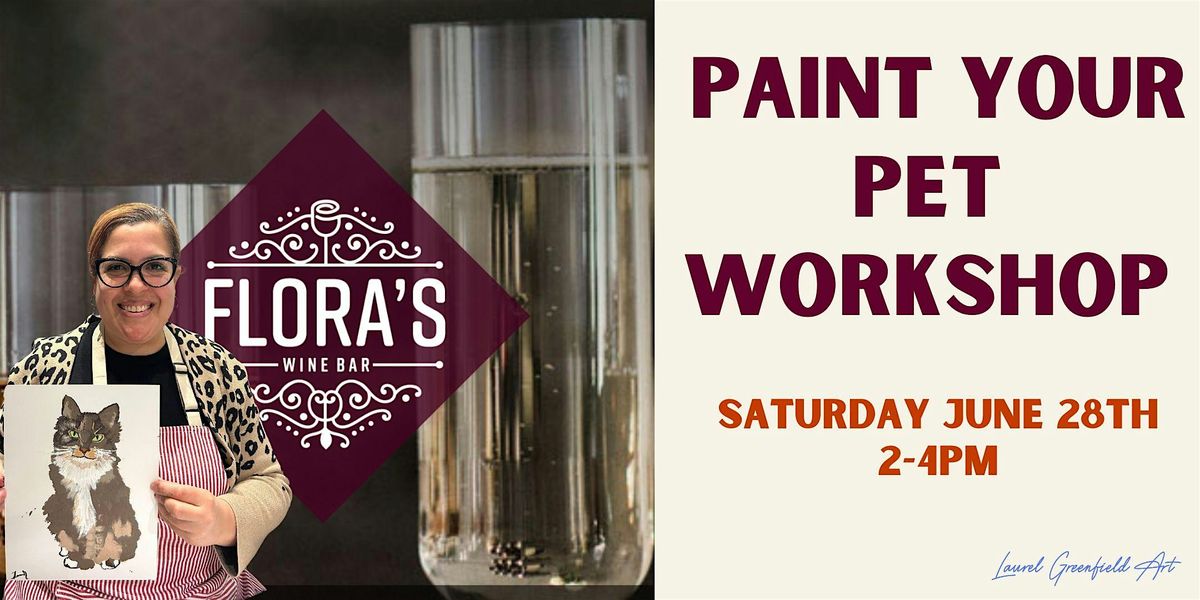 Paint your pet at at Flora's Wine Bar!, 28 June | Event in Newton | AllEvents
