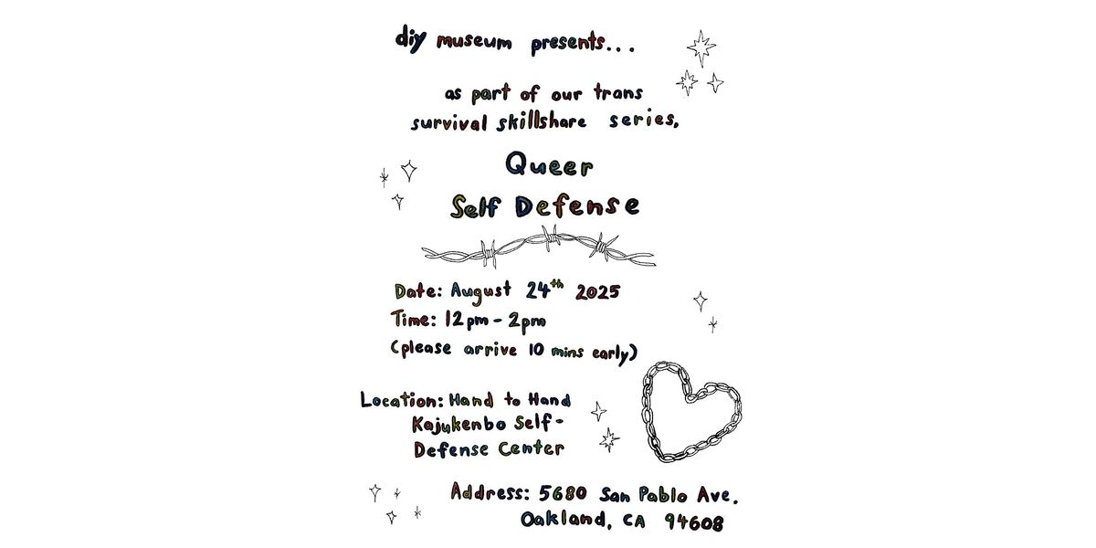 Trans Survival Skillshare Series: Queer Self Defense Workshop, 24 August | Event in Oakland | AllEvents