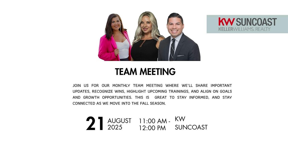 Team Meeting, 21 August | Event in Bradenton | AllEvents