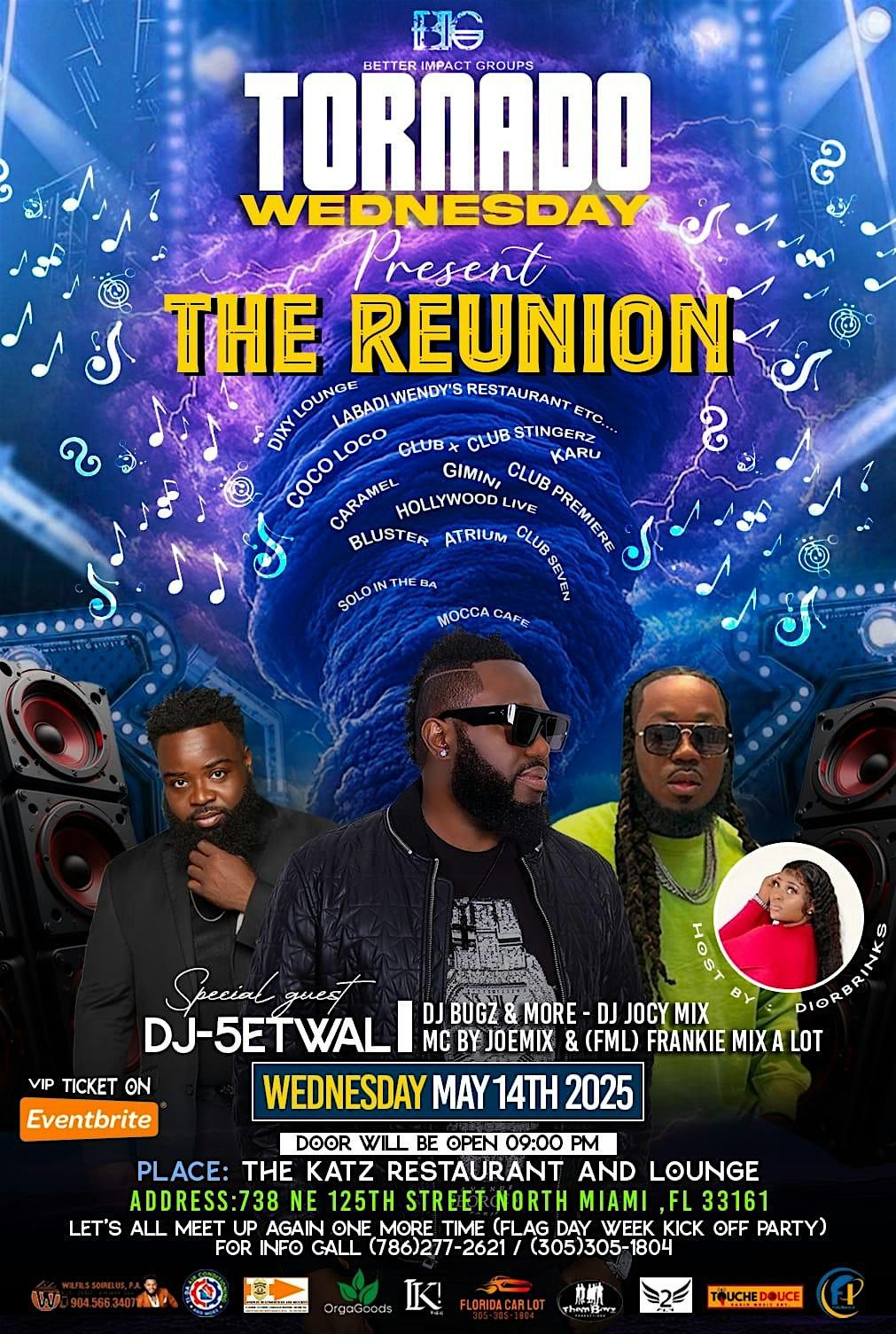 TORNADO WENESDAY REUNION | Event in North Miami | AllEvents