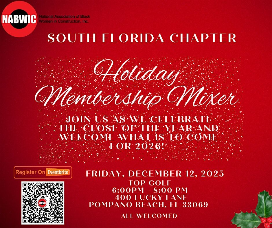 NABWIC South Florida Chapter Membership Mixer, 12 December | Event in Pompano Beach | AllEvents