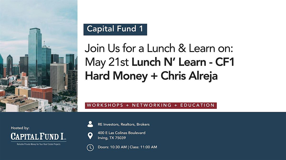 CF1 Presents: Real Estate Investing with Expert Support, 21 May | Event in Irving | AllEvents