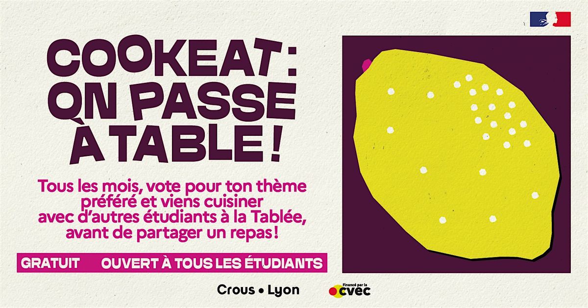 CookEat : On passe à table !, 11 December | Event in Saint-Etienne | AllEvents