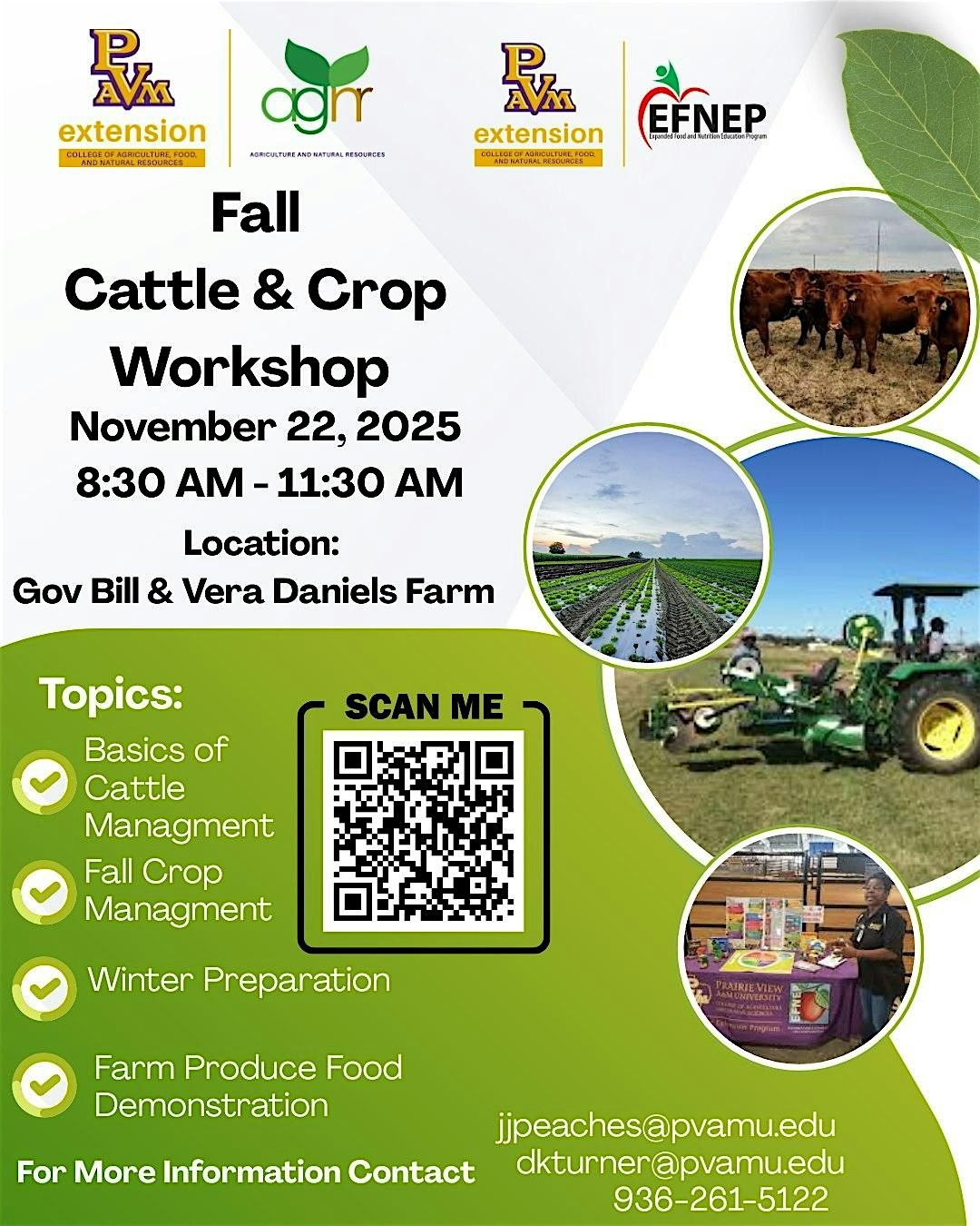 PVAMU Fall Cattle & Crop Workshop, 22 November | Event in Prairie View | AllEvents