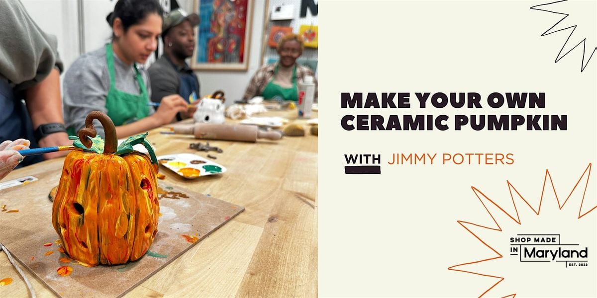 Make Your Own Ceramic Pumpkin with Jimmy Potters, 12 October | Event in College Park | AllEvents