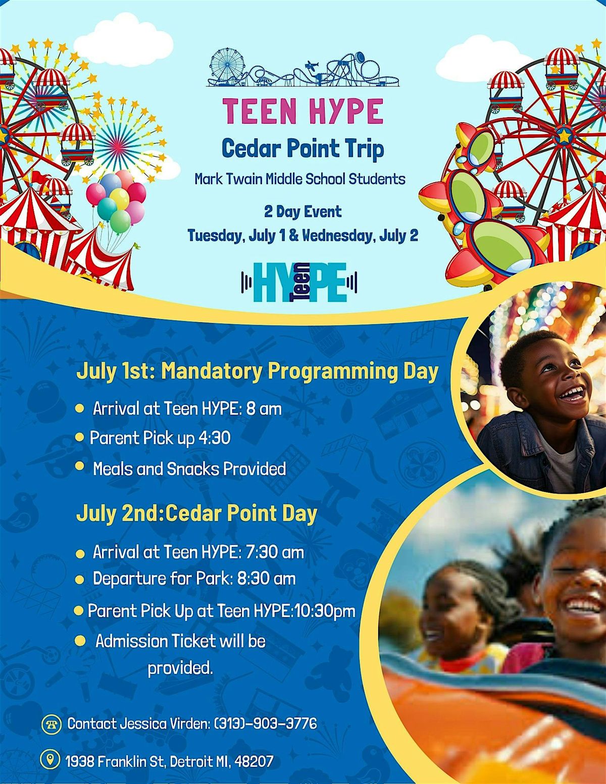 MARK TWAIN MS  SCHOLARS Cedar Point Trip, 2 July | Event in Detroit | AllEvents