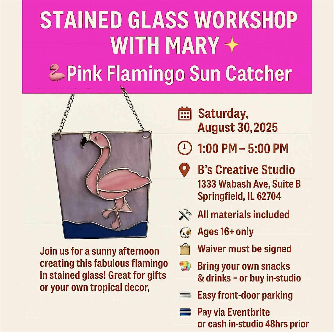 Stained Glass Flamingo | Event in Springfield | AllEvents